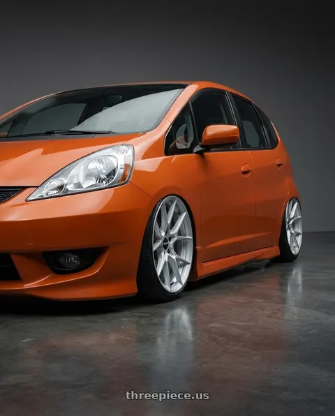 2013 Honda Fit with Rotiform RC199 KPR 5X112 20x9 +45 SILVER wheels