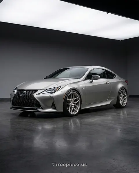 2020 Lexus RC300 with Rohana RFX11 5x114.3 19x8.5+35 Brushed Titanium wheels