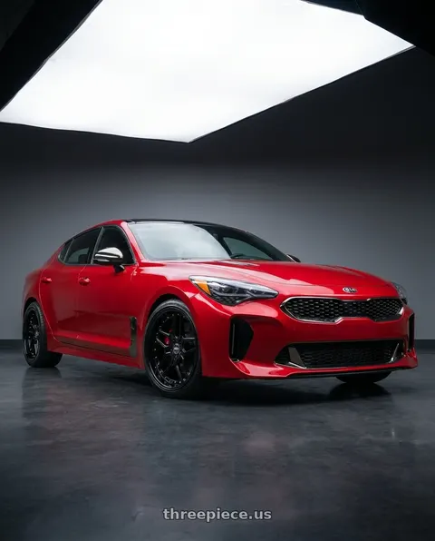 2018 Kia Stinger GT2 with ESR Wheels CS15.2 5x114.3 19x8.5 +35 Gloss Black wheels