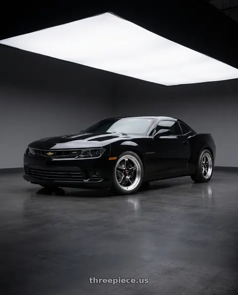 2015 Chevrolet Camaro SS with WELD Performance Ventura 5x120 20x9 +29 Gloss Black/Milled Diamond Cut Lip wheels