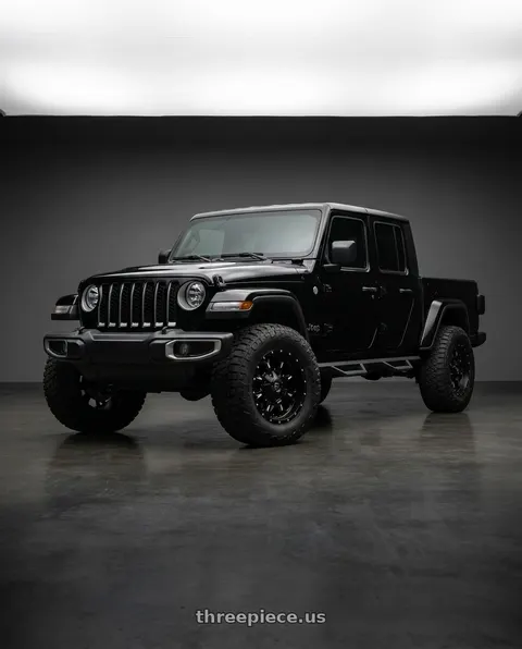2021 Jeep Gladiator with Fuel 1PC D517 KRANK 5X114.3/5X127 20X12 -44 MATTE BLACK MILLED wheels