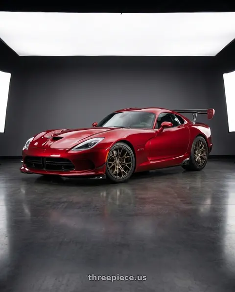 2017 Dodge Viper with Fuel 1PC D681 REBEL 6X114.3 18X9 +20 MATTE BRONZE BLACK BEAD RING wheels