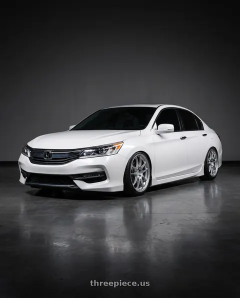 2016 Honda Accord with Enkei PF01 5x114.3 18x8.5+35 Silver wheels