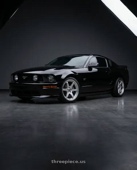 2005 Ford Mustang GT with ESR Wheels APEX SERIES AP6 5x114.3 18x9.5 +22 Hyper Silver wheels