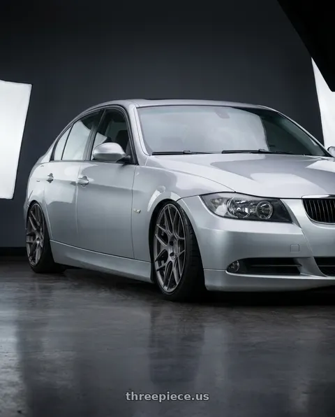 2012 BMW 3 Series E92 with Aodhan AFF2 5x120 19x8.5+35 Matte Gray wheels