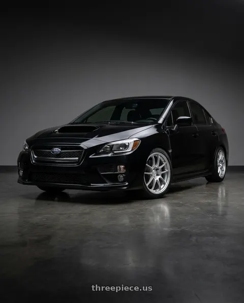 2016 Subaru WRX with Enkei PF01 5x114.3 18x9+35 Silver wheels