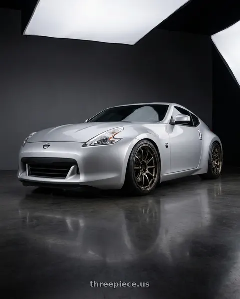 2009 Nissan 370Z with Advan Racing RS-DF Progressive 5x114.3 19x10.5+15 Dark Bronze Metallic wheels