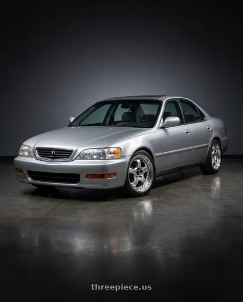 1998 Acura TL with Work Meister S1 3P 4x114.3 18x8+48 A Disk Bright Buff Finish wheels