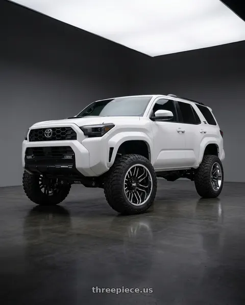 2022 Toyota 4Runner with Moto Metal MO202 6X139.7 20X12 -44 GLOSS BLACK MACHINED CENTER CHROME LIP wheels