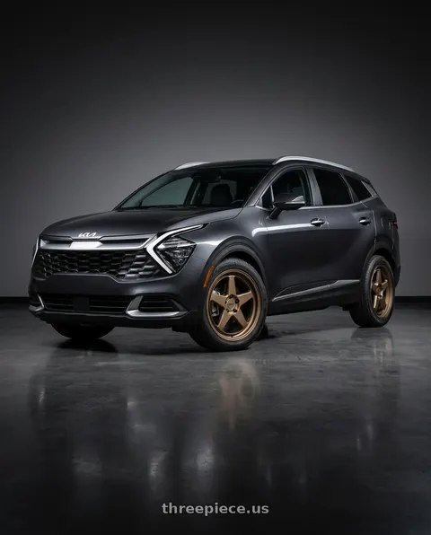 2025 Kia Sportage with KATANA RACING KR03 5x114.3 18x8 +40 Matte Bronze wheels