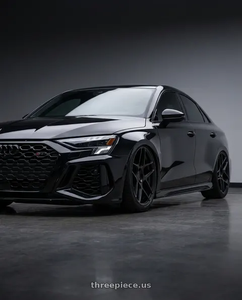 2022 Audi RS3 with Aodhan AFF2 5x112 19x8.5+35 Matte Black wheels