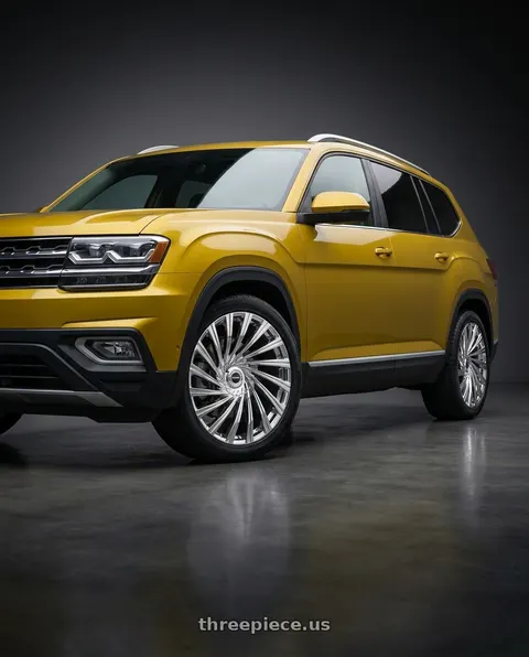 2018 Volkswagen Atlas with Strada Tornado Blank 26x10 +15 Chrome wheels