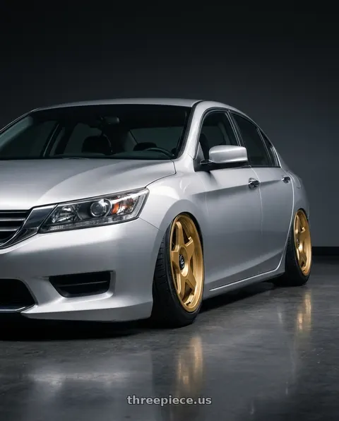 2014 Honda Accord LX with fifteen52 CHICANE 5x114.3 / 5x100 18x8.5 +35 GOLD (GLOSS GOLD) wheels