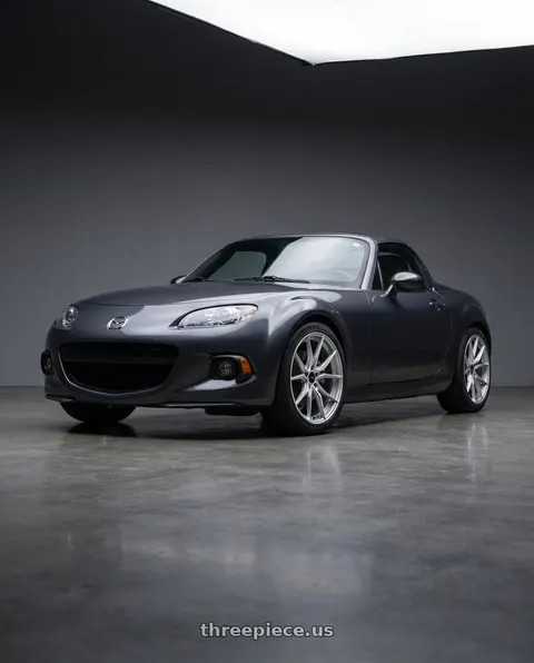 2014 Mazda MX-5 Miata with Advanti Racing 80S Hybris 5x114.3 17x7.5 +45 Silver with Machined Face wheels