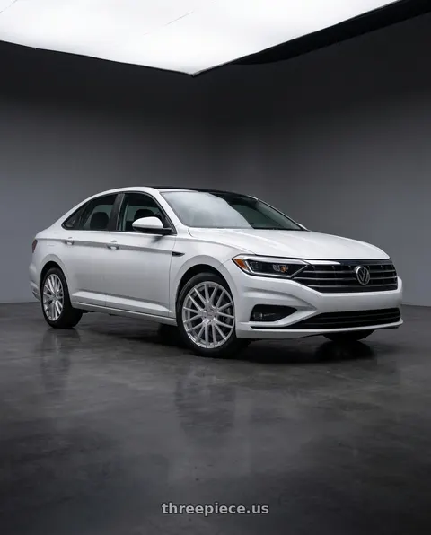 2019 Volkswagen Jetta SEL with TOUREN TR60 3260 5x112/5x120 17x7.5 +42 GLOSS HYPER SILVER wheels
