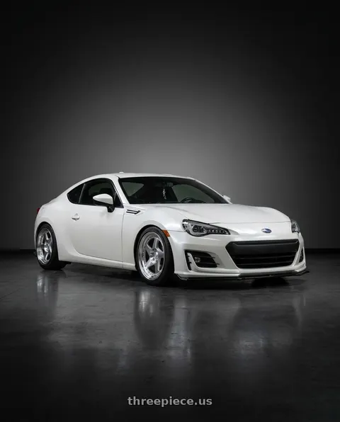 2017 Subaru BRZ with Aodhan AH01 5x100 18x9.5+35 Silver w/Machined Face wheels
