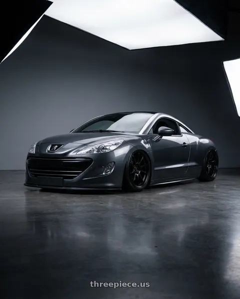 2011 Peugeot rcz with Platinum 435SB Flux 5X115 20x8.5 +35 Satin Black w/ Satin Clear wheels