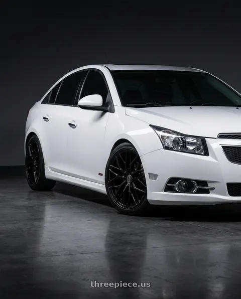 2012 Chevrolet Cruze with AXE WHEELS EX44 5x105 18x8.5 +40 Gloss Black wheels