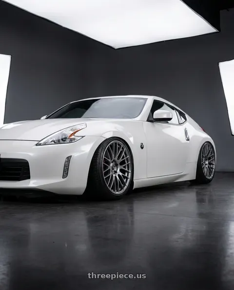 2019 Nissan 370Z with Ssr Gtv04 5x114.3 19×8.5x8.5+45  METALLIC GRAY wheels