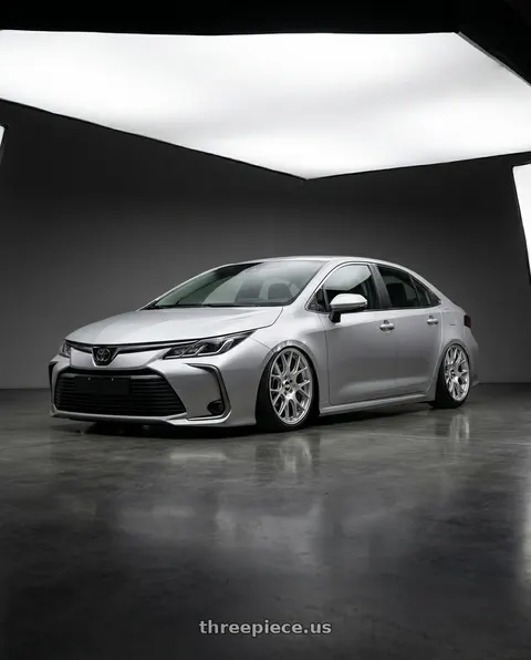 2022 Toyota Corolla with BBS CH-R 5x130 19x11 +56 Brilliant Silver Polished Rim Protector wheels