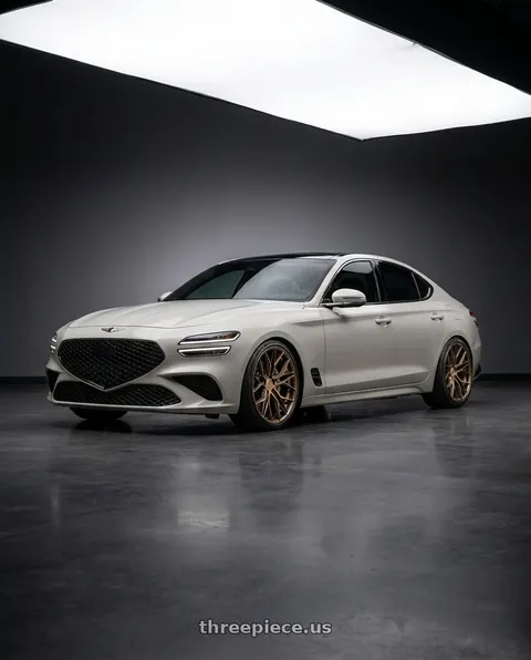 2026 Genesis G70 with Rohana RFC3 5x112 19x8.5 +35 Machine Bronze wheels