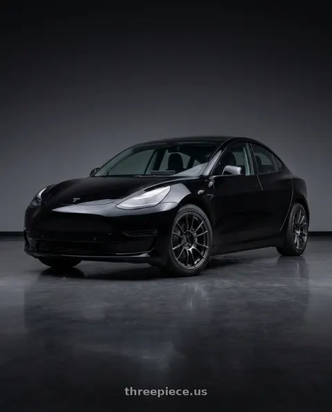 2022 Tesla Model 3 with Ssr Gtx04 5x114.3 18x8.5+44  DARK GUNMETAL wheels