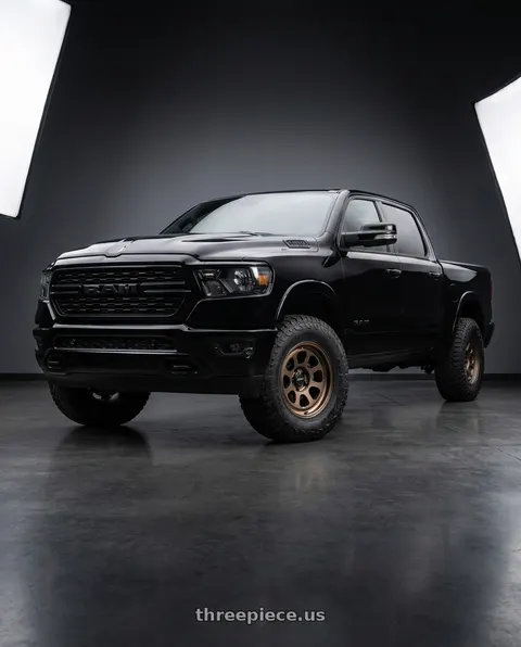 2025 Ram 1500 Lone Star with Volk Racing RAYS 08X 6x139.7 18x8.5-10 Bronze Almite wheels