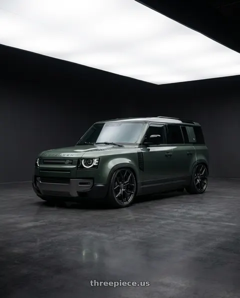 2025 Land Rover Defender 110 with MARQUEE WHEELS M1000 5x112 20x9+33 SATIN BLACK wheels