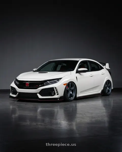 2018 Honda Civic Type R with Gram Lights 57CR 5x112 19x10.5+22 Gunblue II wheels