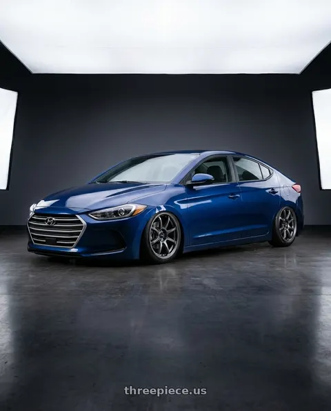 2017 Hyundai Elantra with Enkei PF09 5x114.3 17x9+45 Dark Silver wheels