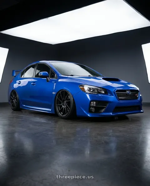 2013 Subaru WRX STI with Aodhan AH09 5x114.3 18x8.5 +35 Matte Black wheels