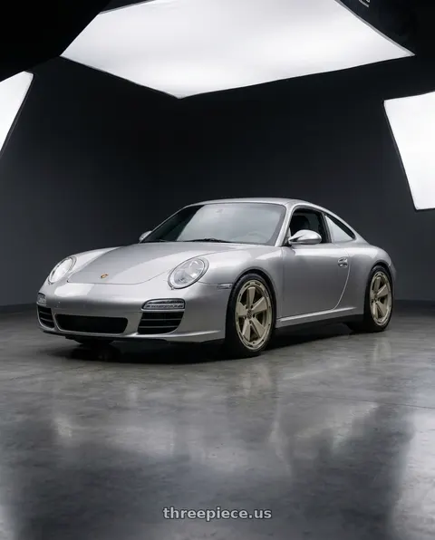 2011 Porsche 911 with Black Rhino Hard Alloys TAIGA 5x130 18x8 +20 Matte Stone Gray wheels