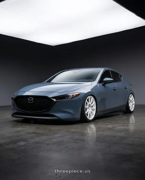2023 Mazda 3 with Advan RCIII 5x114.3 18x8.5+38 White wheels