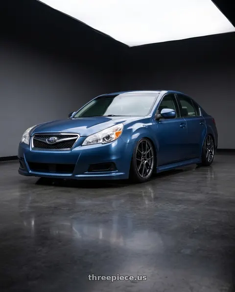 2014 Subaru Legacy with BBS RF 5x100 18x8 +45 Diamond Black wheels