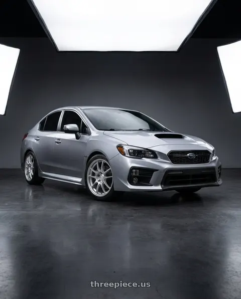 2018 Subaru WRX with Enkei PF01 5x114.3 18x8.5+35 Silver wheels