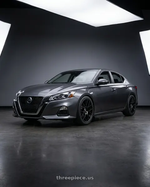 2021 Nissan Altima SV with Enkei Raijin 5x114.3 18x8+40 Matte Black wheels