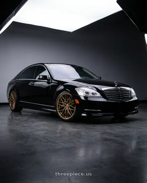 2010 Mercedes-Benz S550 with Rohana RFX17 5x112 19x8.5 +35 Gloss Bronze wheels