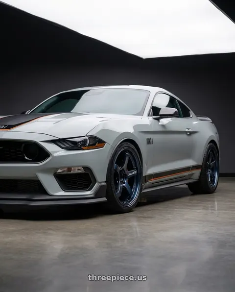 2021 Ford Mustang Mach 1 with Advan Racing GT PV 5x114.3 20x10.0 +35 RACING TITANIUM BLUE wheels