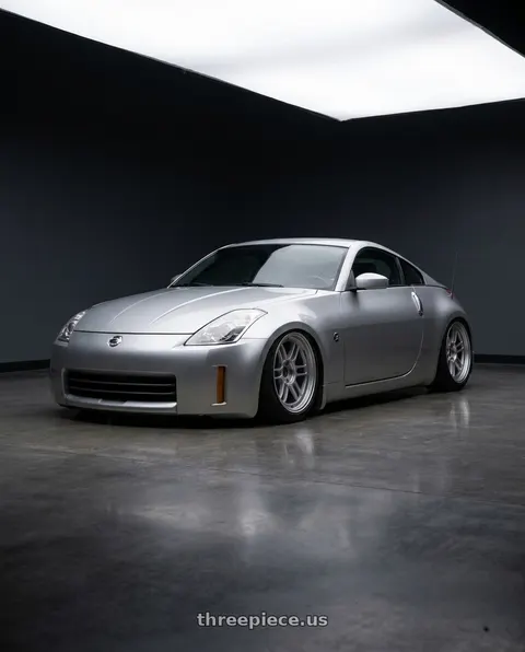 2009 Nissan 350Z with Enkei RPF1 5x112 18x8+35 Silver wheels