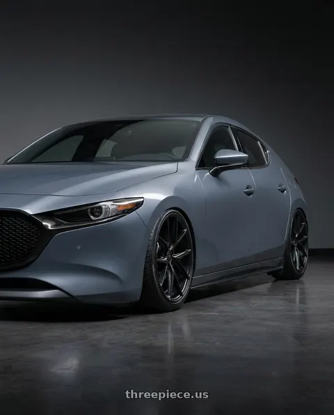 2023 Mazda 3 with Niche 1PC M117 MISANO 5X114.3 18X9.5 +40 MATTE BLACK wheels