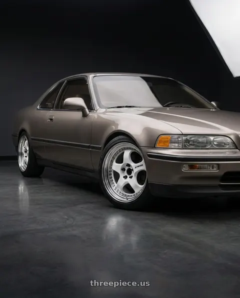 1991 Acura Legend with Work Meister S1 3P 5x114.3 18x9.5+35 L Disk White wheels