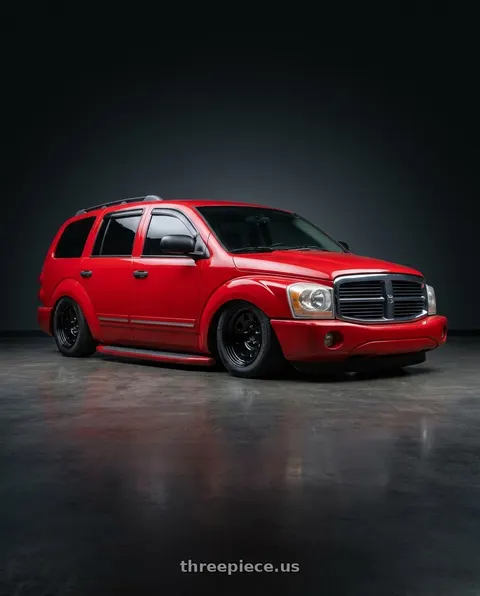 2005 Dodge Durango with Vision HD 85H 5x139.7 16x7+0 Gloss Black wheels