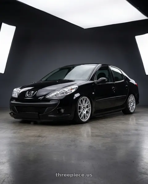 2011 Peugeot 206 SD Black with BBS CH-R 5x130 19x8.5 +51 Brilliant Silver Polished Rim Protector wheels