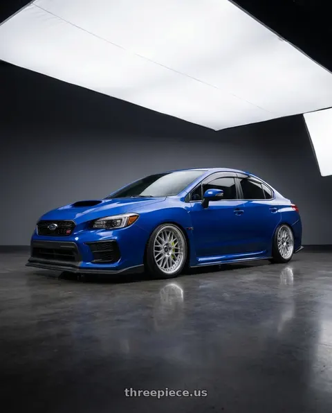 2021 Subaru WRX STI with Work Vs-Xx 5x100 18x7+51 A Disk Light Grey Silver wheels