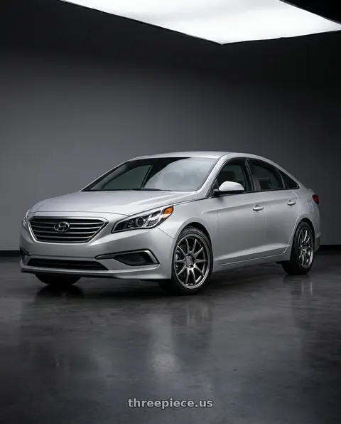 2017 Hyundai Sonata SE with Aodhan DS02 5x114.3 19x8.5+35 Hyper Black wheels