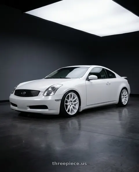 2004 INFINITI G35 with WORK Emotion CR Shigoku 5x114.3 18x8.5 +30 Ice White ICW wheels