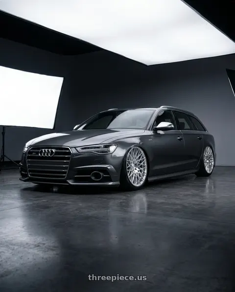 2016 Audi S6 with Avant Garde Wheels M540 5X112 20x10 +25 Silver Machined wheels