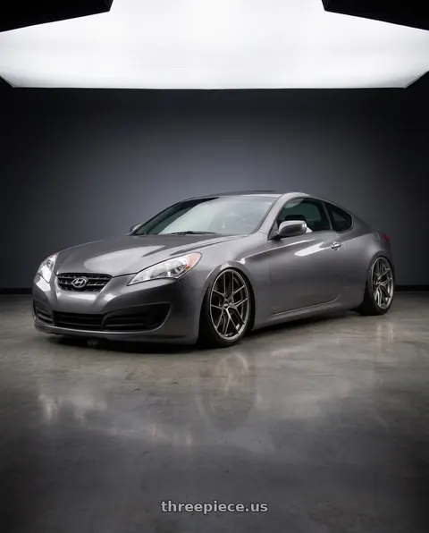 2011 Hyundai Genesis Coupe with BBS CC-R 5x112 19x8.5+30 Satin Platinum wheels