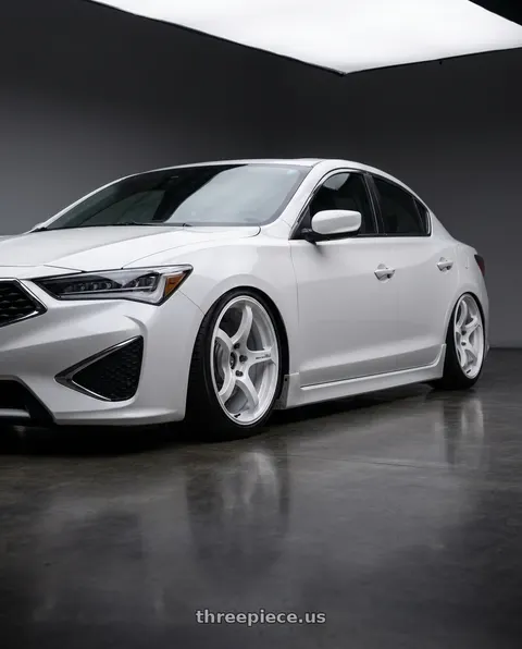 2022 Acura ILX with Advan Racing RG-4 5x114.3 17x7.5 +48 RACING WHITE METALLIC & RING wheels