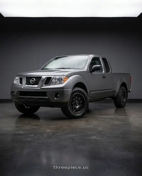 2021 Nissan Frontier SV with KMC KM545 TREK 6X114.3 17X8 +20 SATIN BLACK wheels